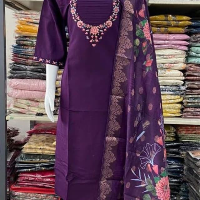 Purple, pink, and hints of green and gold Salwar Kameez