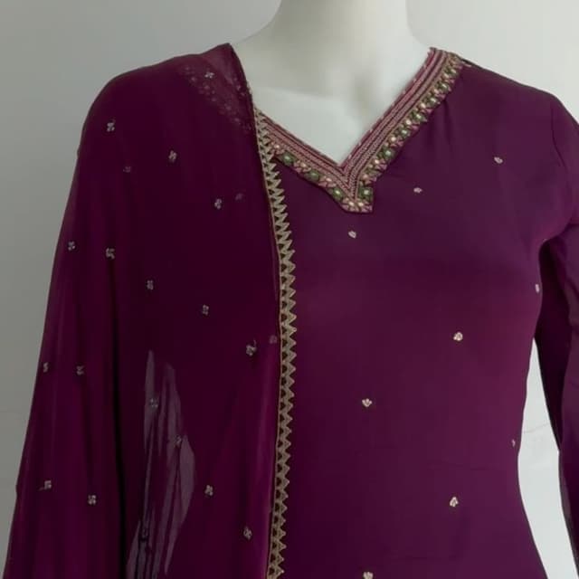 Maroon Salwar Suite