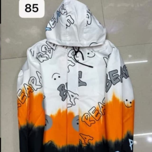 White, Orange, Black, Gray Jacket