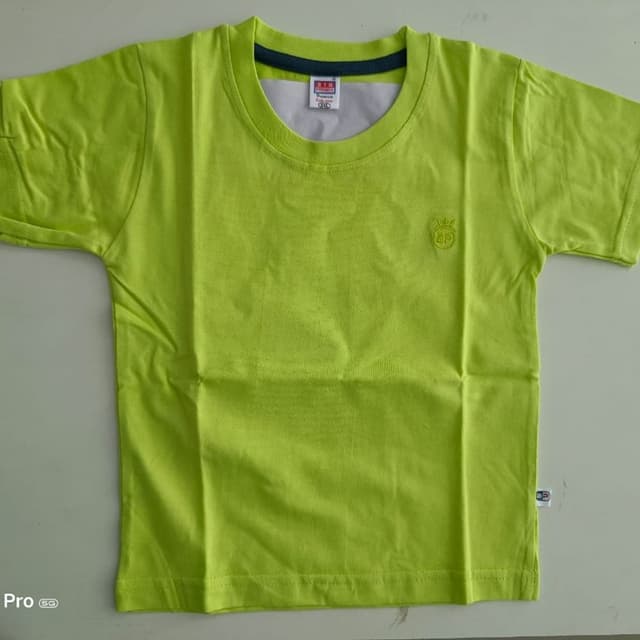 Lime Green, White, Navy Blue T-shirt