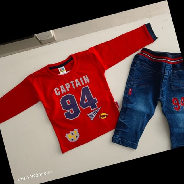 Red, Blue, and White Top and Bottom Set