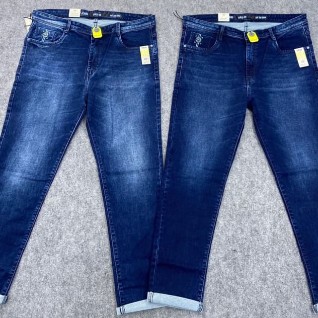 Dark Indigo Blue with subtle fading Jeans