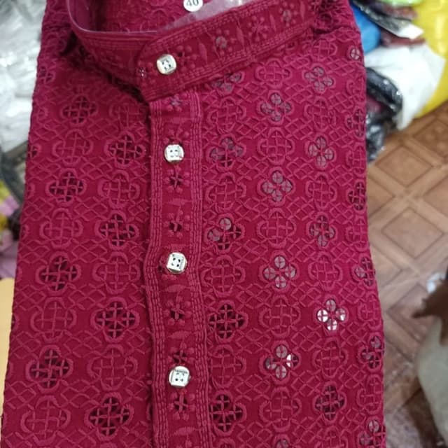 Maroon Kurta