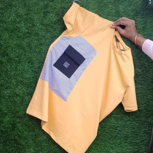 Yellow, Blue, Black, White T-Shirt