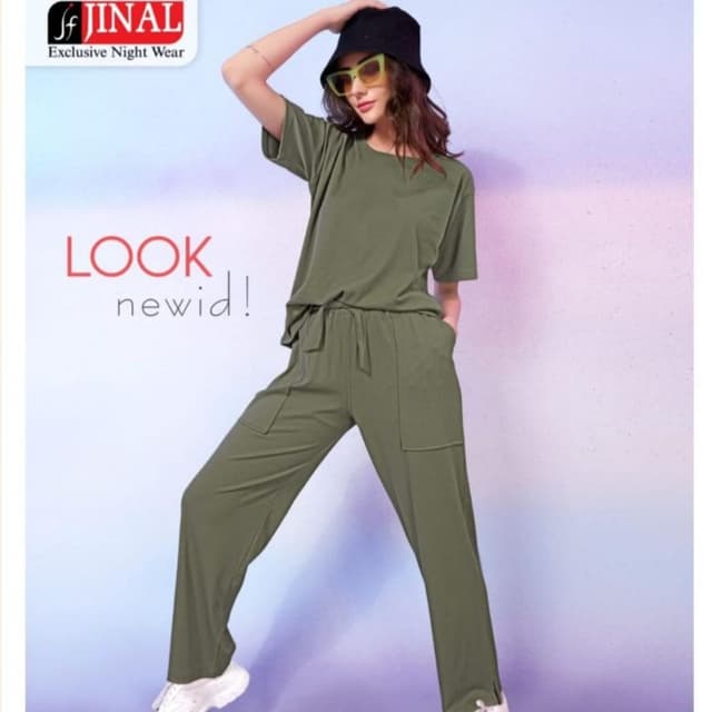 Olive Green Nightwear Set