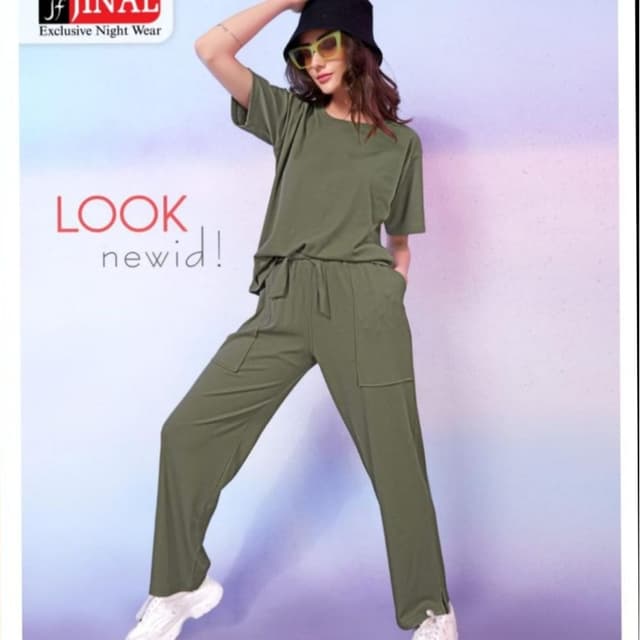 Olive Green Nightwear Set