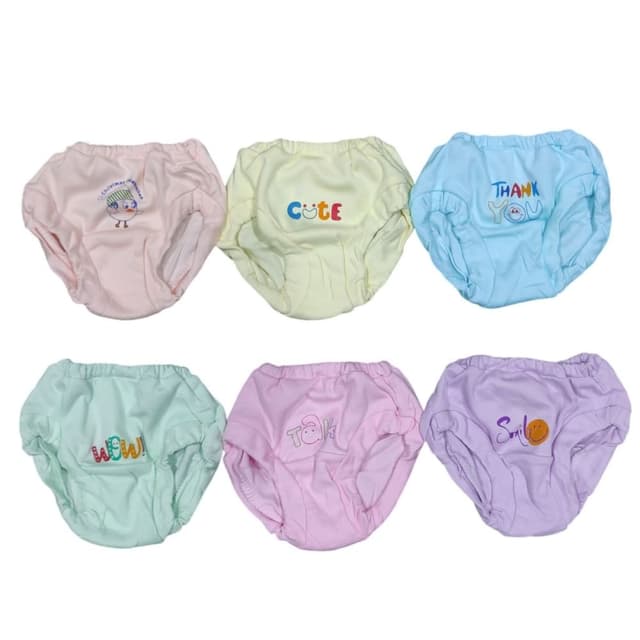 Pastel Pink, Light Yellow, Light Blue, Mint Green, Light Purple Baby Panties