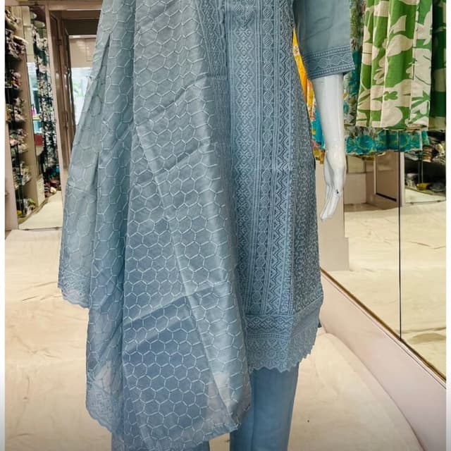 Light Blue Salwar Kameez with Dupatta