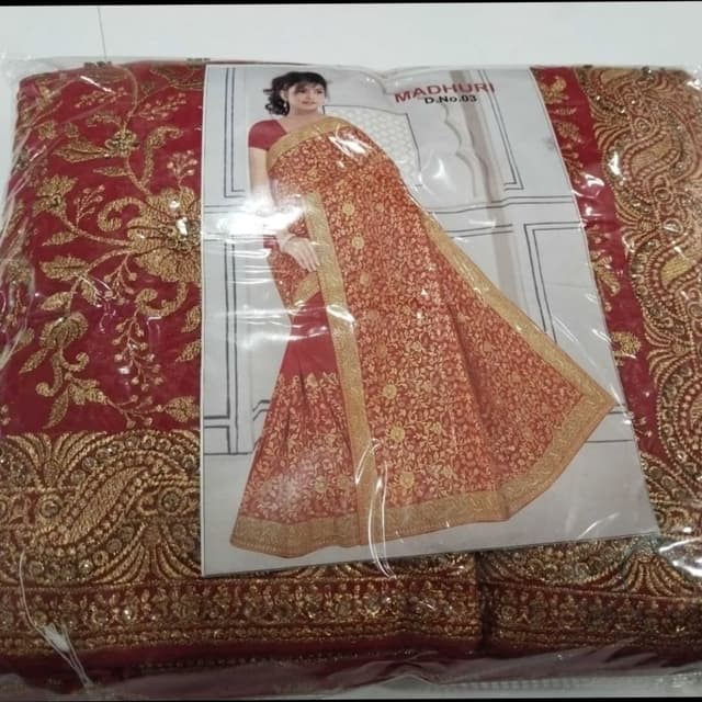 Red and Gold Saree