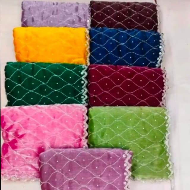 Various - Lavender, Yellow, Green, Pink, Maroon, Blue Dupatta/Scarf