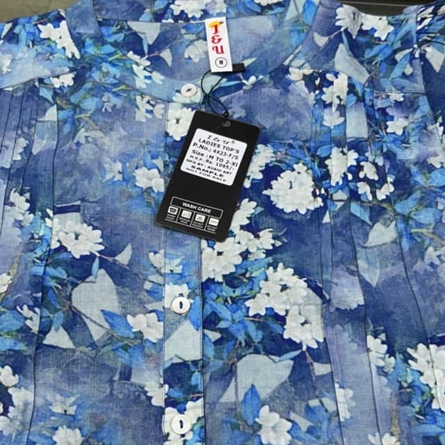 Blue, White Ladies Top