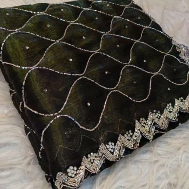 Black and Silver Fabric/Dupatta
