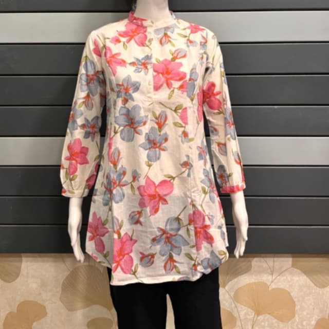 Off-white, Pink, Gray Tunic