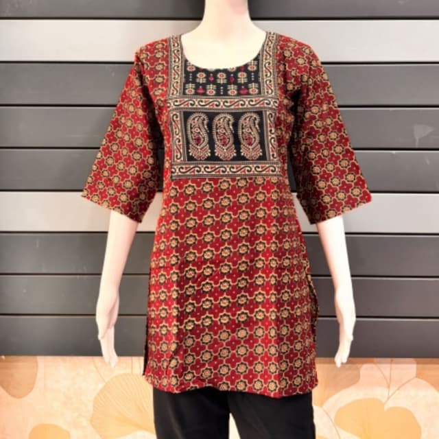 Red, Black, and Gold Kurti