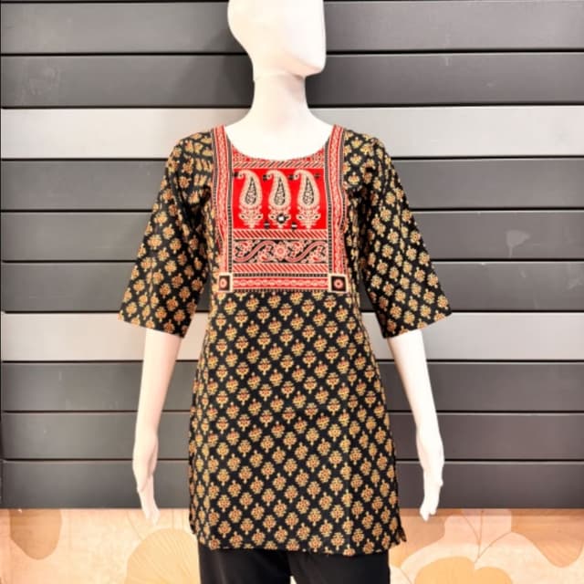 Black, Red, Gold Kurti