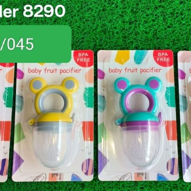 Yellow, Blue, Green, Purple, Clear Baby Fruit Pacifier