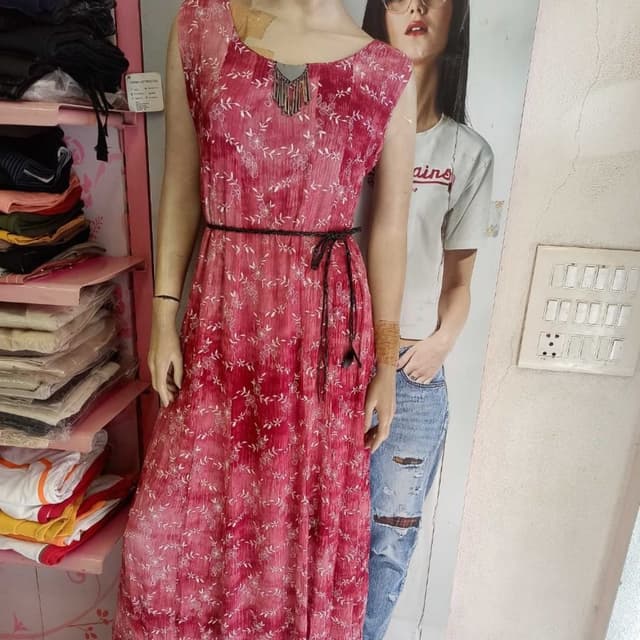 Red and White Dress