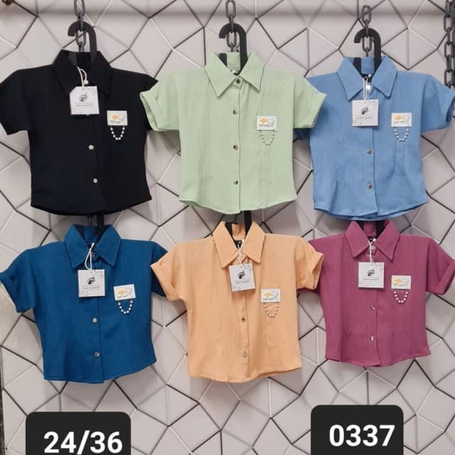 Black, Light Green, Blue, Orange, Pink Shirt