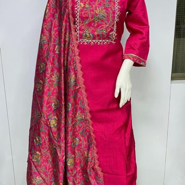 Magenta, Multi-color Salwar Suit
