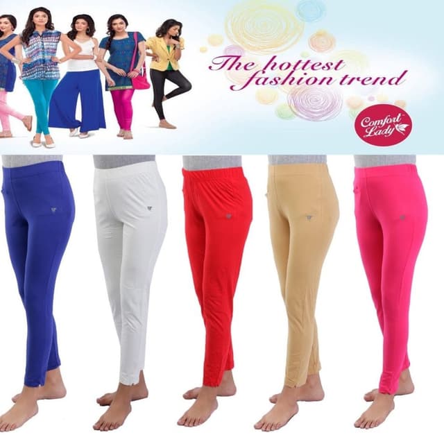 Blue, White, Red, Beige, Pink Leggings