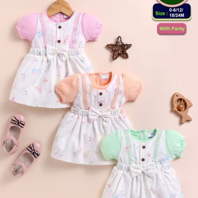 Pink, Peach, Green, and White Dress