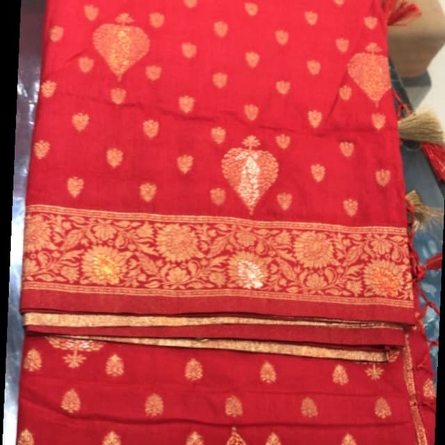 Red and Gold Saree