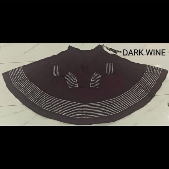 Dark Wine with Silver Lehenga Choli