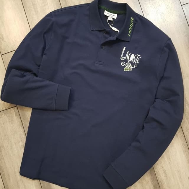 Navy blue with green and white accents Polo Shirt