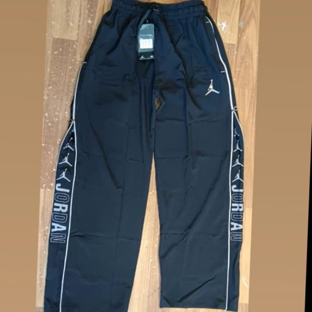 Black with white accents Track Pants