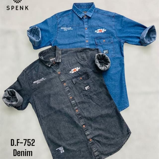 Blue and Charcoal Grey Shirt