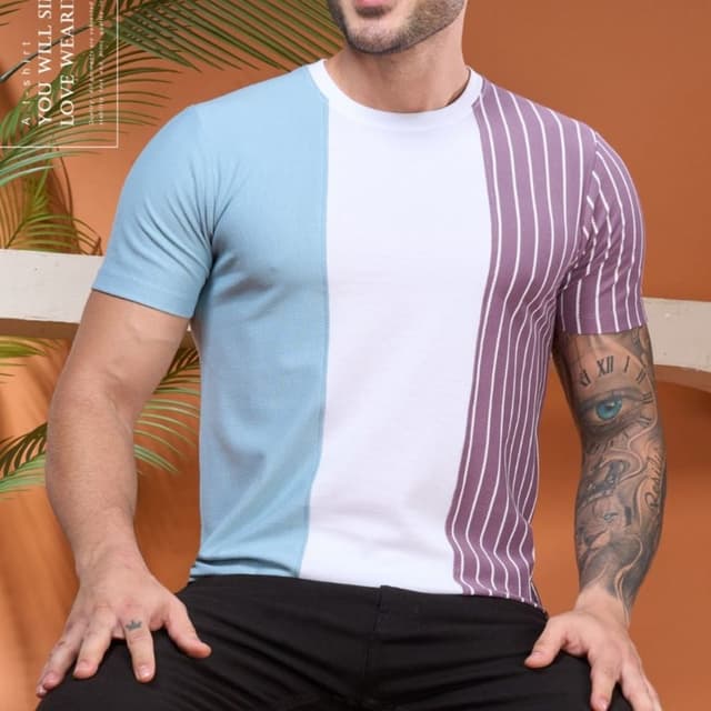Blue, White, Purple T-shirt