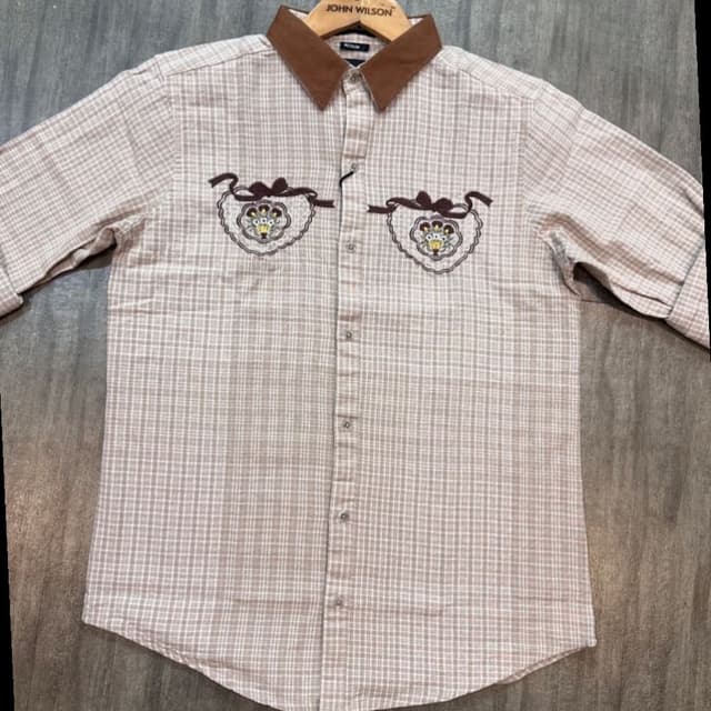 Beige and Brown Shirt