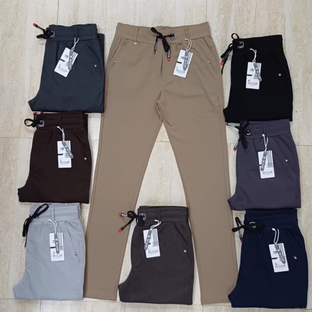 Various solid colors including tan, black, navy, charcoal grey, grey, and brown Pants