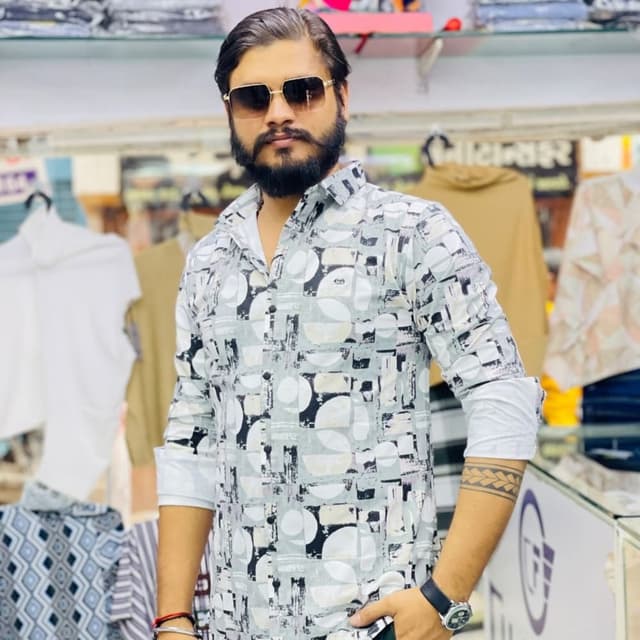 Black, White, Gray Shirt