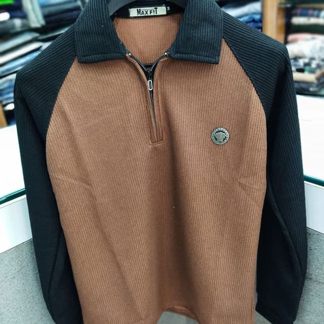Brown and Black Sweater/Polo Shirt