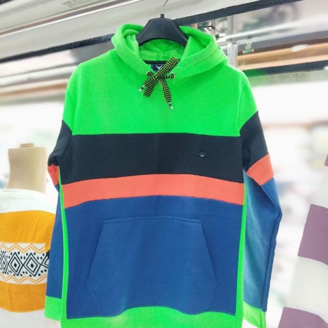 Green, Black, Orange, Blue Hoodie