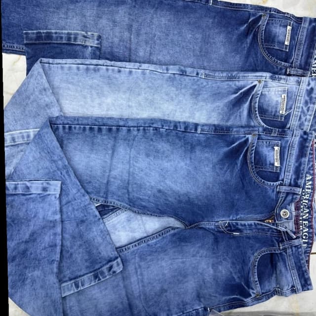 Various shades of blue Jeans