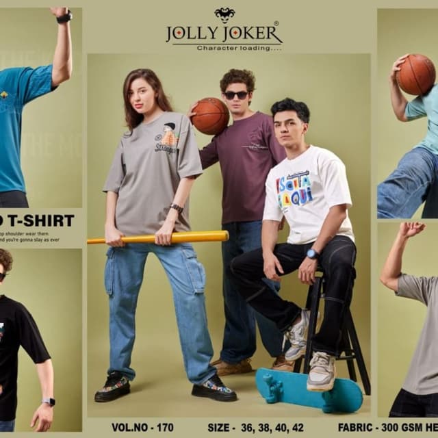 Various, including gray, white, and purple T-Shirt