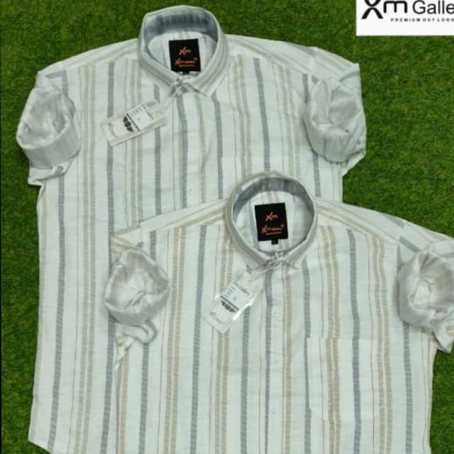 White, Beige, Gray Shirt