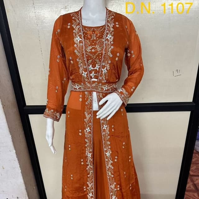 Orange, Silver, White Jacket Set