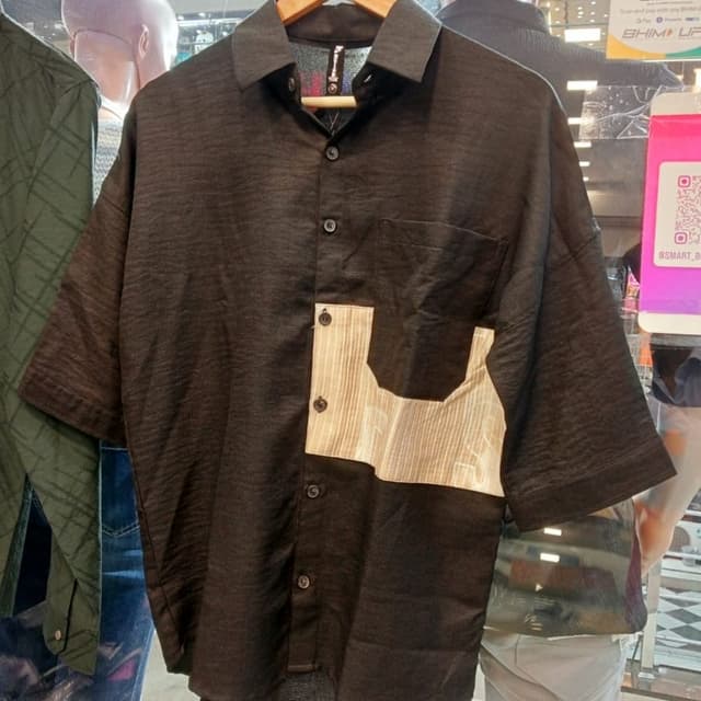 Black and Beige Shirt