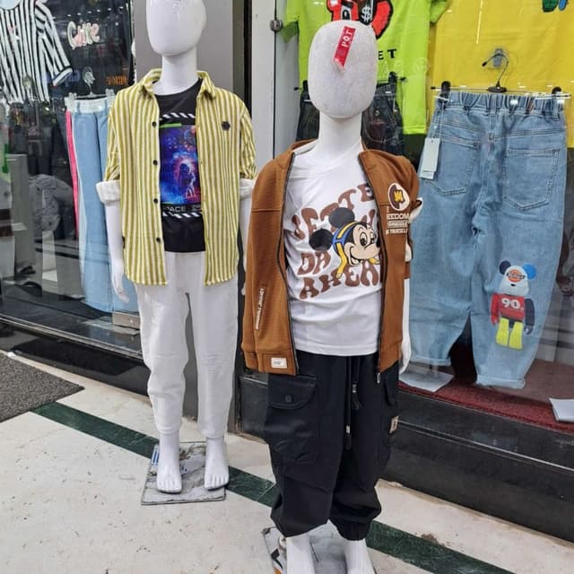 Brown, Black, White Outfit