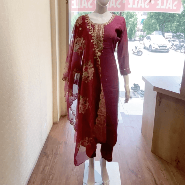 Maroon Salwar Suite