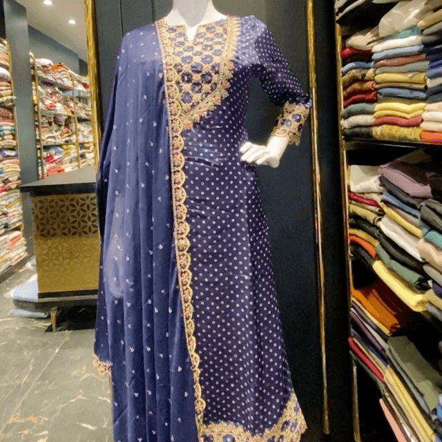 Navy Blue Salwar Suite