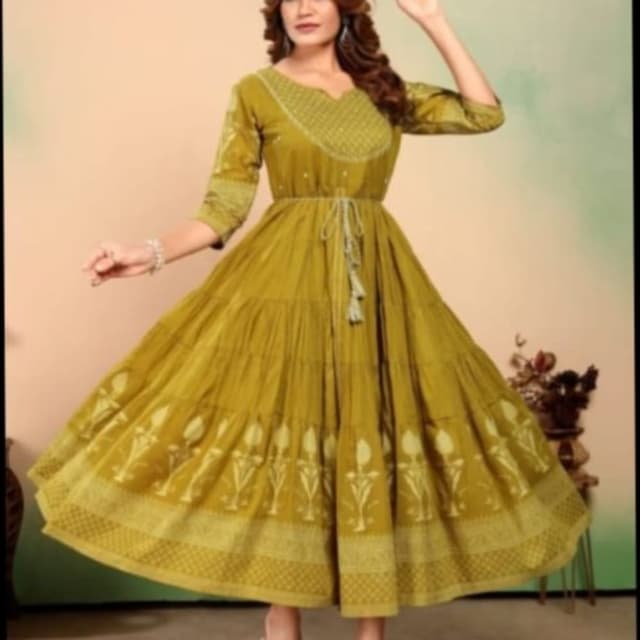 Mustard Yellow and Gold Dress