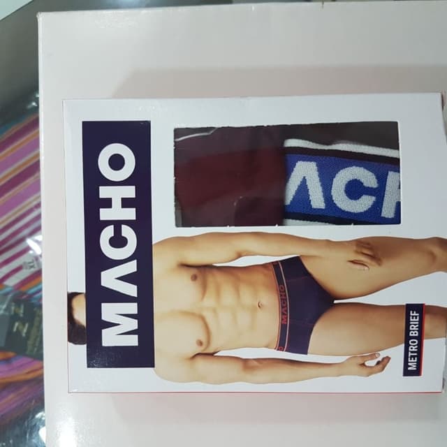 Burgundy, Navy Blue, White Briefs