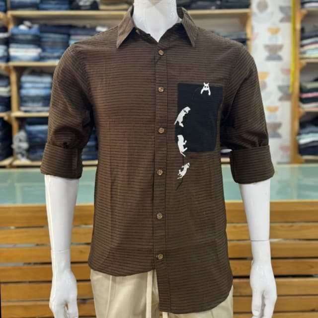Brown and Black Shirt