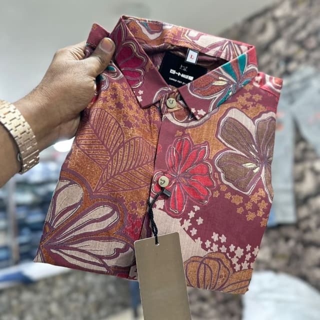 Burgundy, brown, gold, red, and touches of teal Shirt