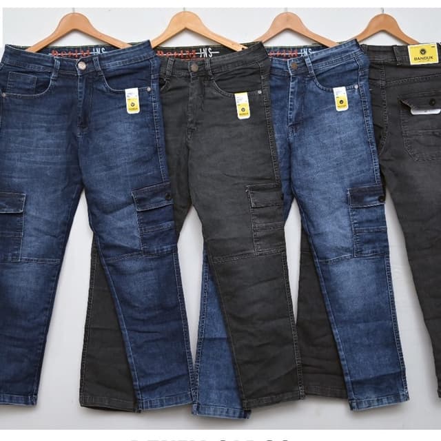 Various shades of Blue and Gray Jeans