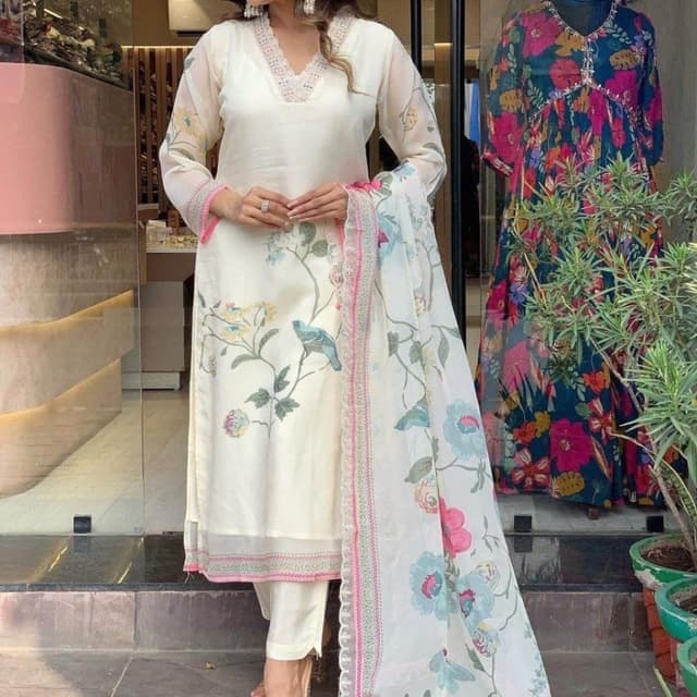 White pant pair heavy look